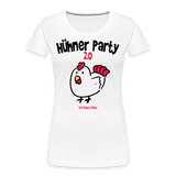 HühnerParty 2023 White Chicken - Frauen Premium Bio T-Shirt - weiß