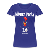 Hühner Party 2023 Rooster White - Frauen Premium Bio T-Shirt - Königsblau