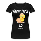 Hühner Party 2023 Small Chicken White - Frauen Premium Bio T-Shirt - Schwarz