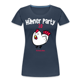 Hühner Party 2023 Chicken White - Frauen Premium Bio T-Shirt - Navy