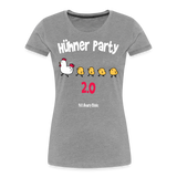 Hühner Party 2023 Chciks Row - Frauen Premium Bio T-Shirt - Grau meliert