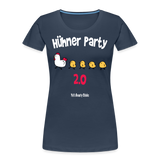 Hühner Party 2023 Chciks Row - Frauen Premium Bio T-Shirt - Navy