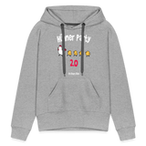 Hühnerparty 2.0 - Frauen Premium Hoodie - Grau meliert