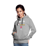 Hühnerparty 2.0 - Frauen Premium Hoodie - Grau meliert