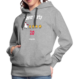 Hühnerparty 2.0 - Frauen Premium Hoodie - Grau meliert