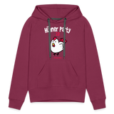 Hühnerparty 2.0 Boss Huhn Frauen Premium Hoodie - Bordeaux