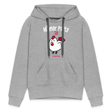 Hühnerparty 2.0 Boss Huhn Frauen Premium Hoodie - Grau meliert