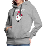 Hühnerparty 2.0 Boss Huhn Frauen Premium Hoodie - Grau meliert