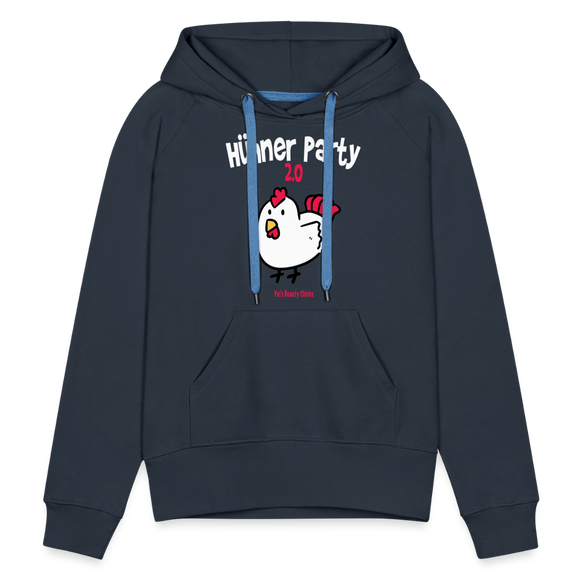 Hühnerparty 2.0 Boss Huhn Frauen Premium Hoodie - Navy