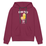 Hühnerparty 2.0 Küken Frauen Premium Hoodie - Bordeaux