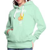 Hühnerparty 2.0 Küken Frauen Premium Hoodie - helles Mintgrün