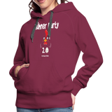 Hühnerparty 2.0 Eggs Frauen Premium Hoodie - Bordeaux