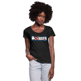 Moinsen - Frauen T-Shirt mit U-Ausschnitt - Schwarz