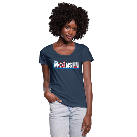 Moinsen - Frauen T-Shirt mit U-Ausschnitt - Navy