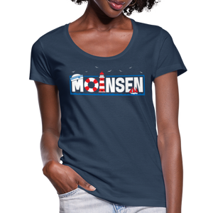 Moinsen - Frauen T-Shirt mit U-Ausschnitt - Navy