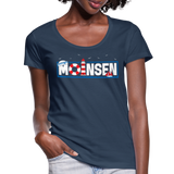 Moinsen - Frauen T-Shirt mit U-Ausschnitt - Navy