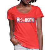 Moinsen - Frauen T-Shirt mit U-Ausschnitt - Koralle