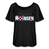 Moinsen - Frauen T-Shirt mit Fledermausärmeln von Bella + Canvas - Schwarz