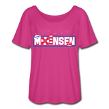 Moinsen - Frauen T-Shirt mit Fledermausärmeln von Bella + Canvas - Fuchsiarot