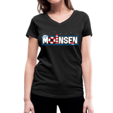 Moinsen - Frauen Bio-T-Shirt mit V-Ausschnitt von Stanley & Stella - Schwarz