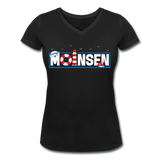 Moinsen - Frauen Bio-T-Shirt mit V-Ausschnitt von Stanley & Stella - Schwarz