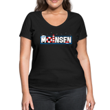 Moinsen - Frauen Bio-T-Shirt mit V-Ausschnitt von Stanley & Stella - Schwarz