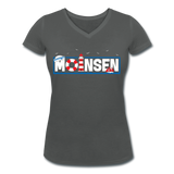 Moinsen - Frauen Bio-T-Shirt mit V-Ausschnitt von Stanley & Stella - Anthrazit