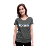 Moinsen - Frauen Bio-T-Shirt mit V-Ausschnitt von Stanley & Stella - Anthrazit