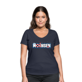 Moinsen - Frauen Bio-T-Shirt mit V-Ausschnitt von Stanley & Stella - Navy