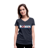 Moinsen - Frauen Bio-T-Shirt mit V-Ausschnitt von Stanley & Stella - Navy