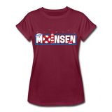 Moinsen - Frauen Oversize T-Shirt - Bordeaux