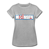 Moinsen - Frauen Oversize T-Shirt - Grau meliert