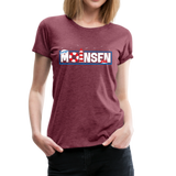 Moinsen - Frauen Premium T-Shirt - Bordeauxrot meliert