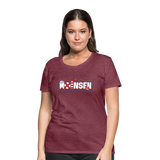 Moinsen - Frauen Premium T-Shirt - Bordeauxrot meliert