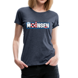 Moinsen - Frauen Premium T-Shirt - Blau meliert