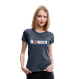 Moinsen - Frauen Premium T-Shirt - Blau meliert