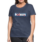 Moinsen - Frauen Premium T-Shirt - Blau meliert