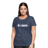 Moinsen - Frauen Premium T-Shirt - Blau meliert