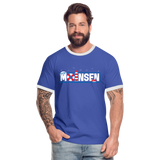 Moinsen - Männer Kontrast-T-Shirt - Blau/Weiß