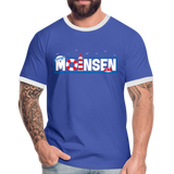 Moinsen - Männer Kontrast-T-Shirt - Blau/Weiß