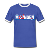 Moinsen - Männer Kontrast-T-Shirt - Blau/Weiß