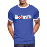 Moinsen - Männer Kontrast-T-Shirt - Blau/Weiß