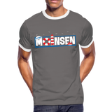 Moinsen - Männer Kontrast-T-Shirt - Dunkelgrau/Weiß