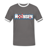 Moinsen - Männer Kontrast-T-Shirt - Dunkelgrau/Weiß