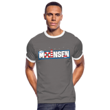 Moinsen - Männer Kontrast-T-Shirt - Dunkelgrau/Weiß