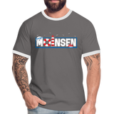 Moinsen - Männer Kontrast-T-Shirt - Dunkelgrau/Weiß