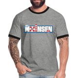 Moinsen - Männer Kontrast-T-Shirt - Grau meliert/Schwarz