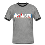 Moinsen - Männer Kontrast-T-Shirt - Grau meliert/Schwarz