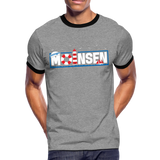 Moinsen - Männer Kontrast-T-Shirt - Grau meliert/Schwarz