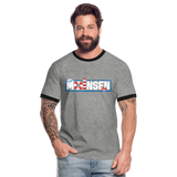 Moinsen - Männer Kontrast-T-Shirt - Grau meliert/Schwarz